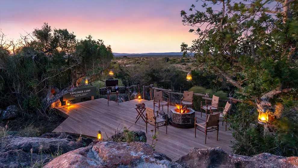 accommodation overlooking valley